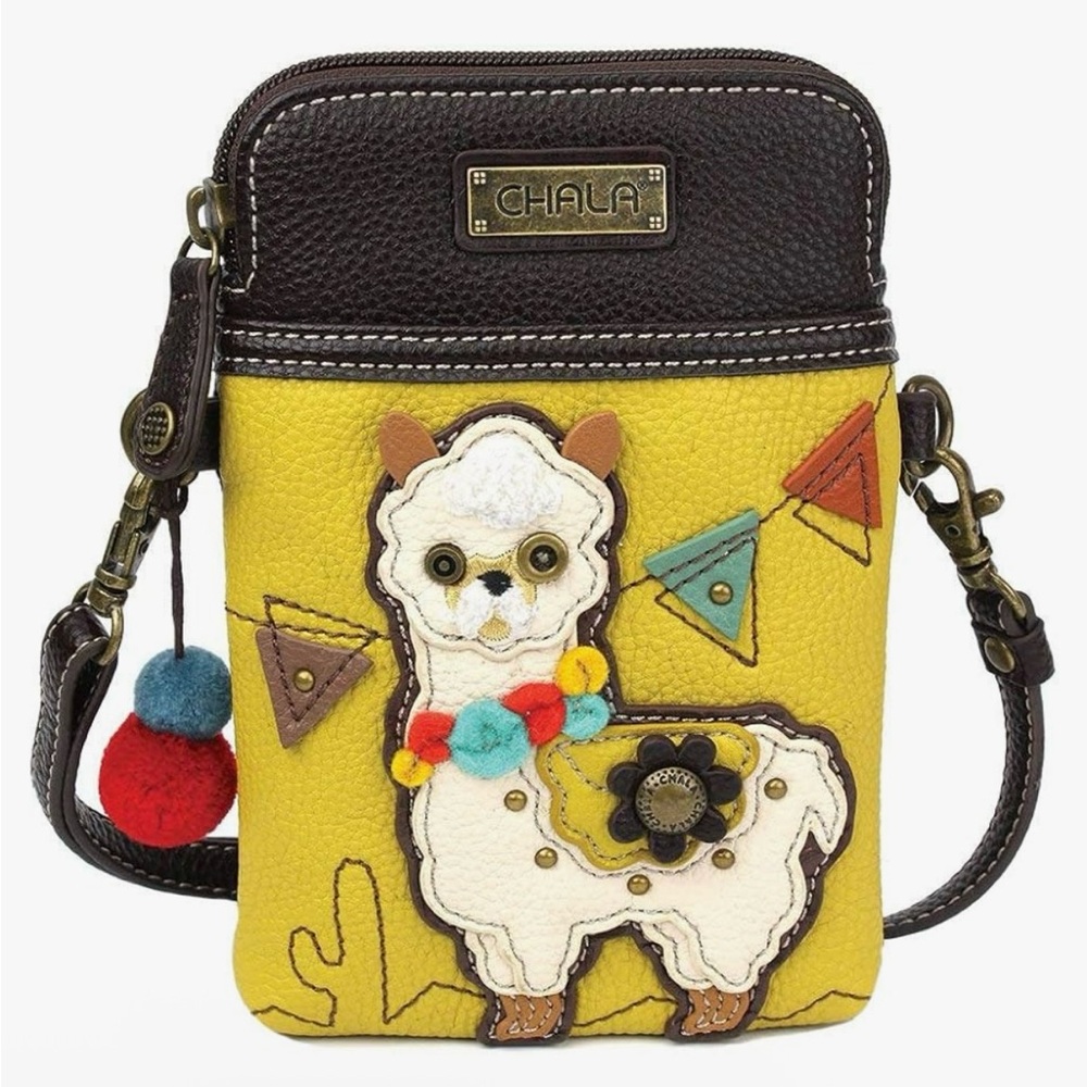 NWT Chala Cellphone Crossbody Handbag Farm Animal Adjustable Strap Purse